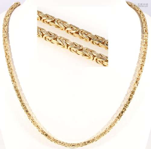 585 gold long king necklace, 14K Gold lange Königskette / Ha...