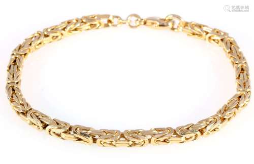 585 gold solid king bracelet, 14K Gold Königsarmband,