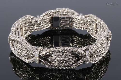 750 gold solid diamond bracelet, 18K Gold massives Brillante...