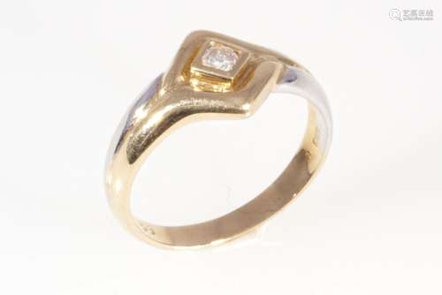 585 gold diamond ring, 14K Gold Brillant Ring,