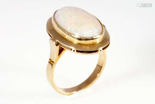 585 gold opal ring, 14K Gold Opal Ring,