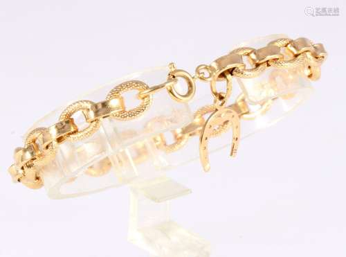 750 gold bracelet with lucky horseshoe, 18K Gold Armband mit...