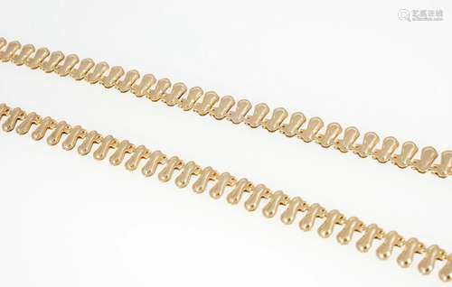 750 gold necklace in drop shape, 18K Gold Collier / Halskett...