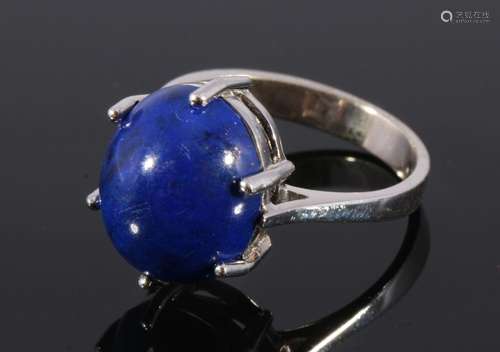 585 gold lapis lazuli ring, 14K Gold Lapislazuli Ring,