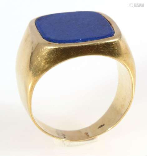 585 gold solid signet ring, 14K Gold massiver Siegelring,