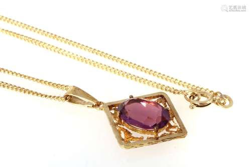 333 gold pendant with 333 necklace, 8K Gold Anhänger mit 8K ...