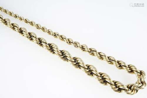 585 gold bracelet / necklace, 14K Gold Kordelkette / Halsket...