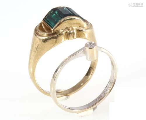 585/333 Gold 2 rings, 14K/8K Gold 2 Ringe,