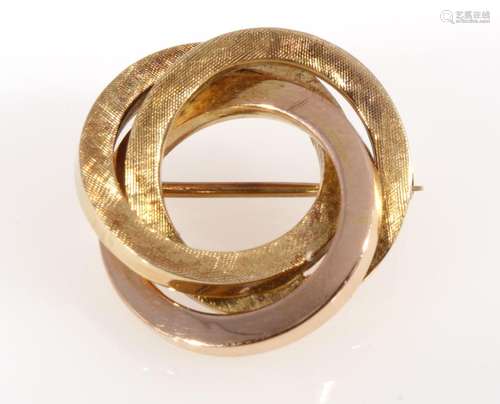 585 gold brooch, 14K Gold Brosche,