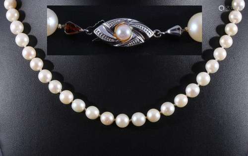 333 gold pearl necklace with gold clasp, 8K Gold Perlencolli...