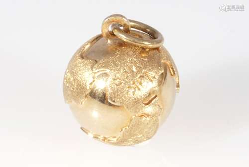 585 gold globe pendant, 14K Gold Weltkugel Anhänger,