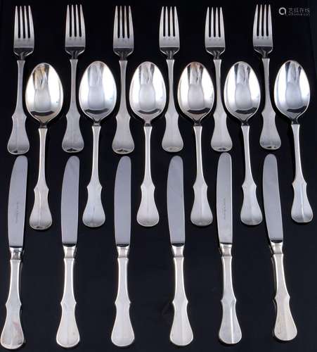 Robbe & Berking Old Copenhagen 800 silver menu cutlery f...