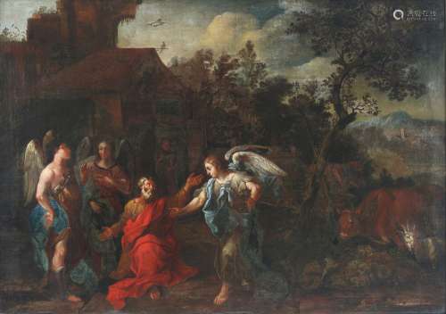 Frans III Francken (1607-1667) attributed, Abraham and the 3...
