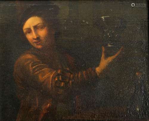 Godaert Kamper (1613-1679) portrait man with beaker and wine...