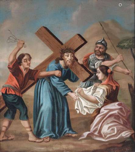 Old Masters 18th century way of the cross 6th station - Vero...