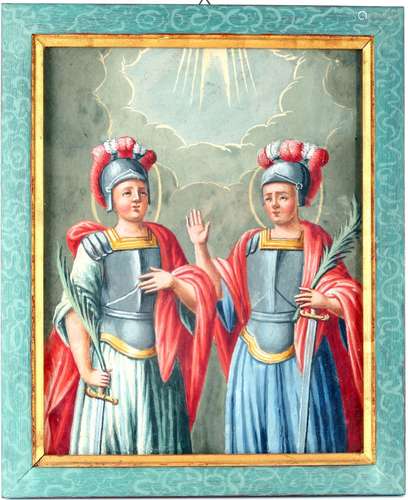 Tyrol 18th century two saints with palm fronds, Tirol 18. Ja...