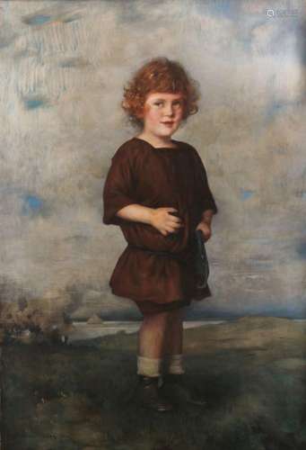 Georg Schuster-Woldan (1864-1933) portrait ginger-haired boy...