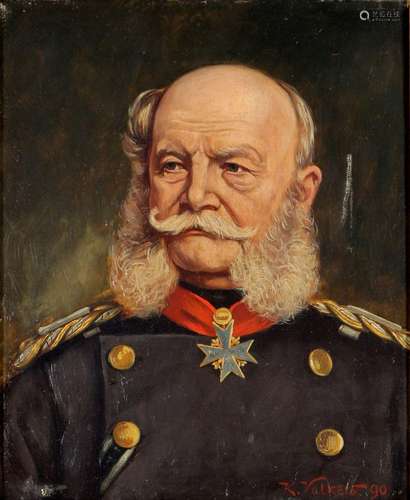 Karl Volkers (1868-1944) Portrait emperor Wilhelm I.,