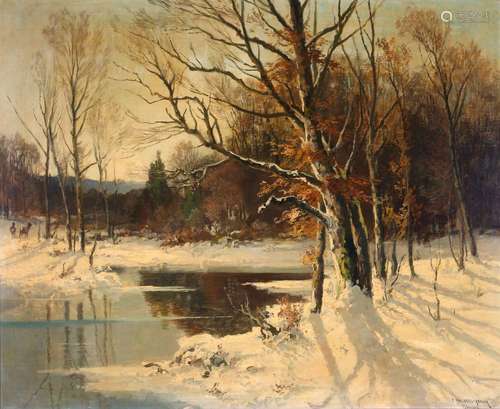 Fritz Halberg-Krauss (1874-1951) winter landscape, Winterlan...