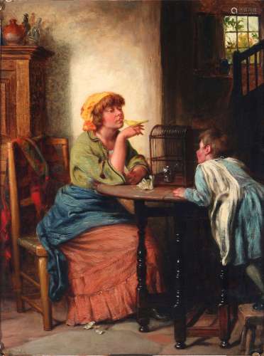 William III Bromley (act.1835-1888) girl at the table with c...