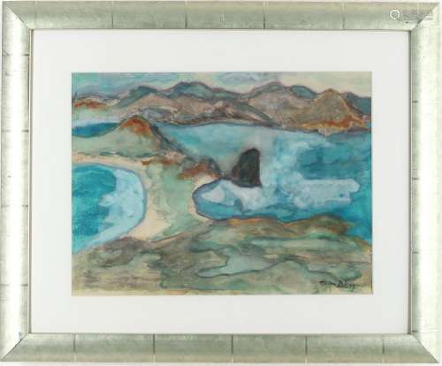 Herm Dienz (1891-1980) seascape, Meereslandschaft,