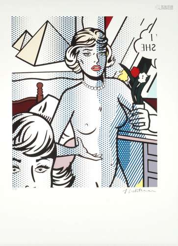 Roy Lichtenstein (1923-1997) female nude act standing, stehe...