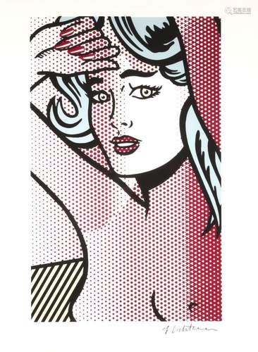 Roy Lichtenstein (1923-1997) female nude act portrait, weibl...