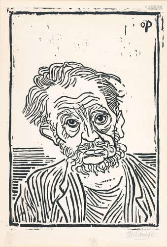 Otto Pankok (1893-1966) portrait Ernst Barlach II from 1943,...