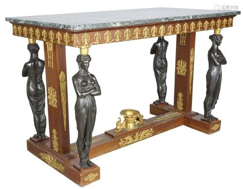 Large console table 19th century with marble top, 19. Jahrhu...