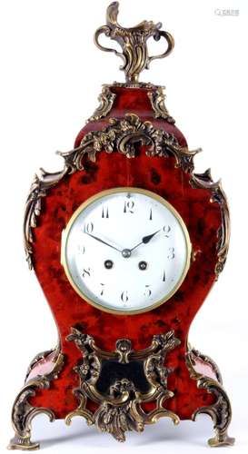 French mantel boulle clock 19th century, Tischuhr / Boulleuh...