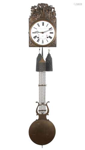 French wall clock 19th century, franz. Comtoise 19. Jh,