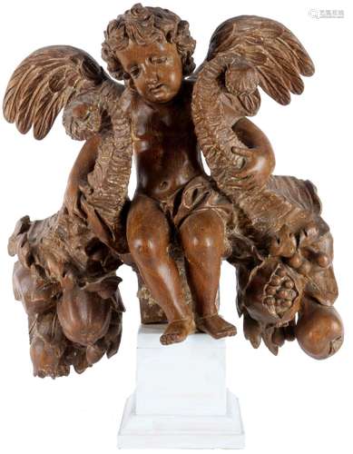 Baroque large cherub 18/19th century, Barock große Putte Eng...