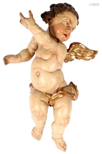 Cherub wall figure 18th century, Putto Engel Wandfigur 18. J...