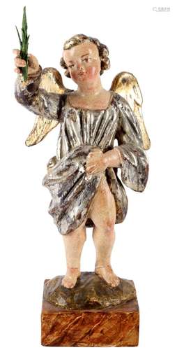 Baroque angel with palm twig 18th cenutry, Barock Engel mit ...