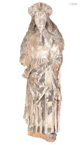 Baroque 16th/17th century figure of a saint, Barock 16./17. ...