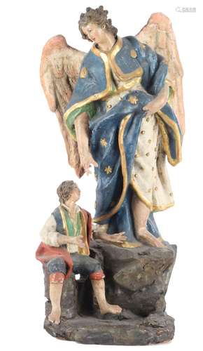 Archangel Raphael and Tobias 18/19th century, große Erzengel...