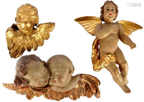 3 cherub sculptures 19th century, Putti Engel Skulpturen 19....