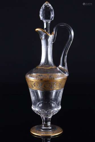 St. Louis Thistle Gold large wine carafe, großer Weinkaraffe...