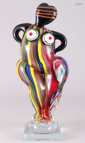 Murano glass Niki de Saint Phalle Style sculpture chubby lad...