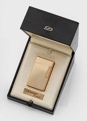 Luxuriöses Gold-Feuerzeug von S.T. Dupont-"Ligne 2"...