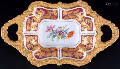 Meissen Flower Bouquet Purple splendor bowl, Purpur Prunksch...