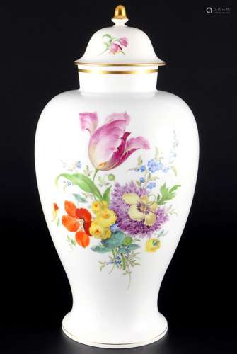 Meissen Flower Bouquet large lidded vase 1st choice, große D...