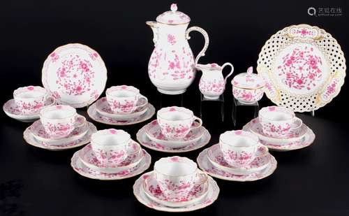 Meissen Indian Purple Rich coffee service for 8 persons 1st ...