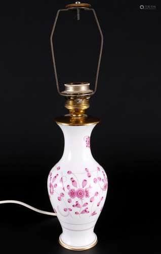 Meissen Indian Purple lamp stand 1st choice, Lampenfuß 1.Wah...