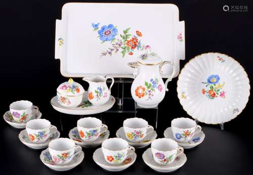 Meissen Flower mocha coffee service for 8 persons 1st choice...