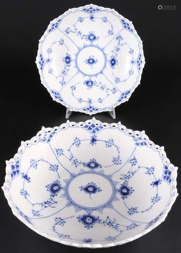 Royal Copenhagen Musselmalet Full Lace 2 bowls 1018 1st choi...