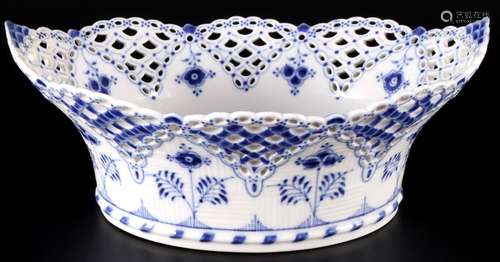 Royal Copenhagen Musselmalet Full Lace large fruit basket 10...