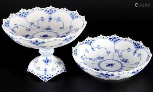 Royal Copenhagen Musselmalet Full Lace centerpiece and bowl ...