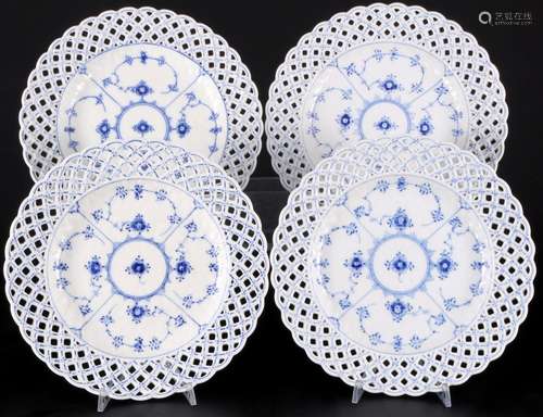 Royal Copenhagen Musselmalet Full Lace 4 splendor plates 1st...