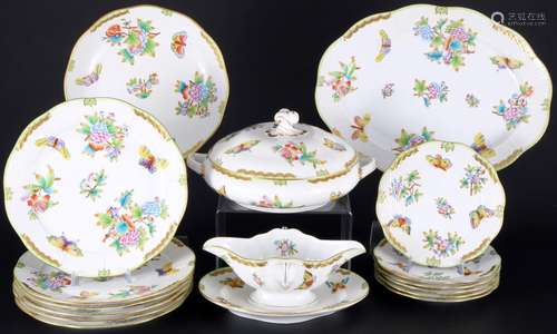 Herend Queen Victoria dinner service for 6 persons, Speisese...